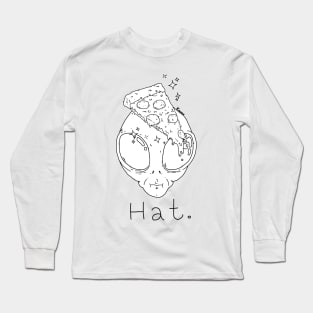 Alien Pizza Hat (no shading) Long Sleeve T-Shirt